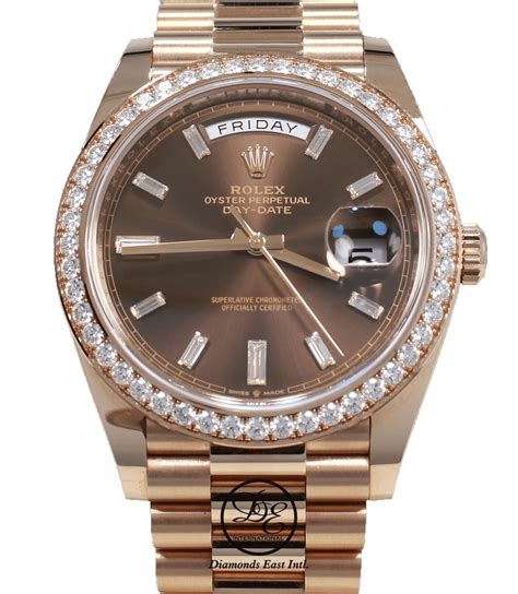 gold rolex presidential 40mm|Rolex presidential 40mm diamond bezel.